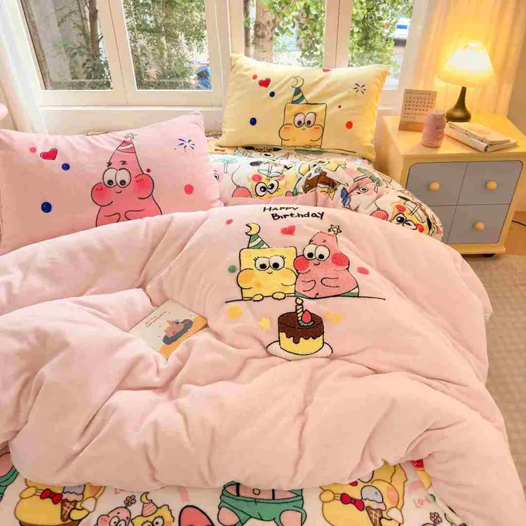  A类超软牛奶绒四件套秋冬法莱绒加厚柔软双面加绒单人宿舍三件套