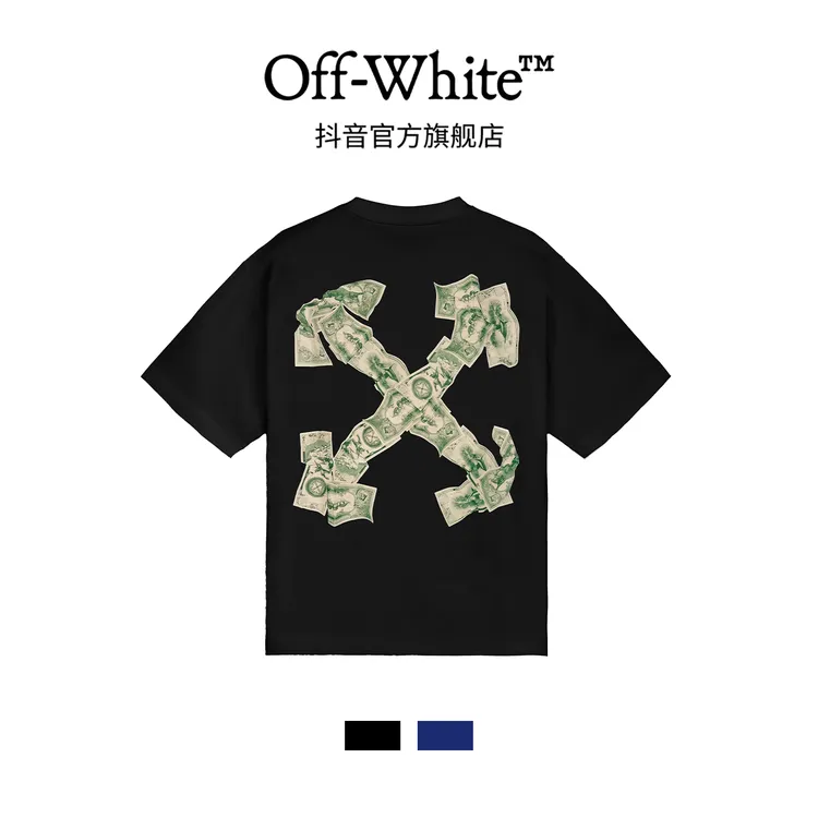 OFF-WHITESS26 油墨碰撞街头潮流复古印花休闲短袖OFFTEGLOG537Q