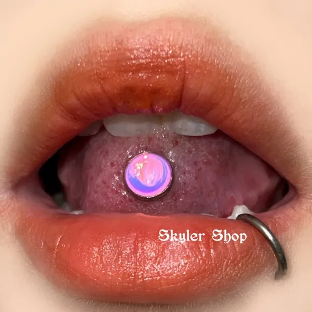 钛钢琉璃耳饰 超闪！！高透纯色冰糖sugar钛钢舌钉饰品穿刺用品