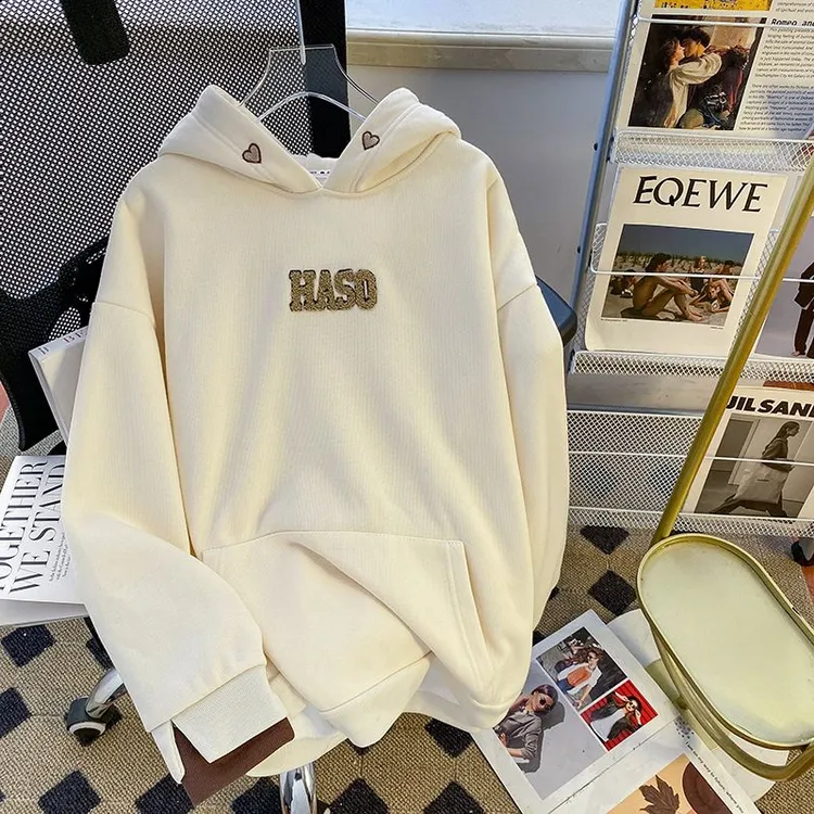 2025新款连帽卫衣男女款韩版宽松百搭大码加绒加厚秋冬季外套上衣