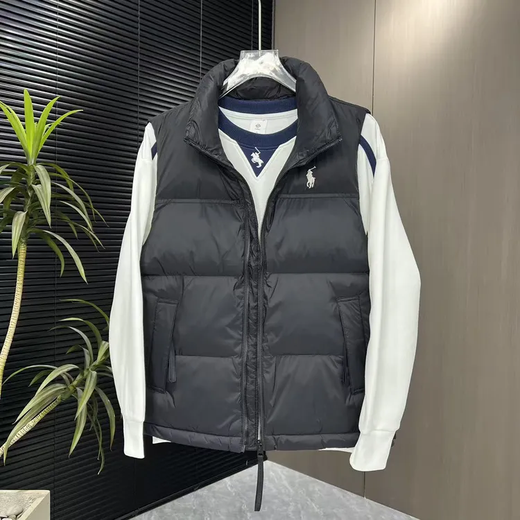 2025新款时尚潮流百搭简约加厚保暖气质男士羽绒马甲外套