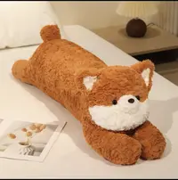  狐狸抱枕60厘米毛绒玩具公仔睡觉抱枕长条可爱布娃娃
