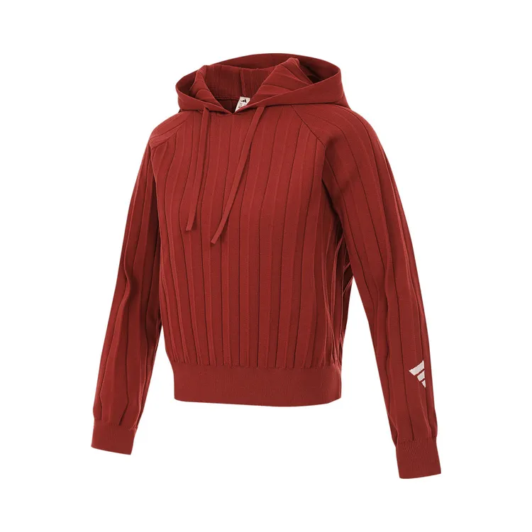 adidas阿迪达斯女子FUSTL W P HDY流光风针织连帽卫衣JM4254