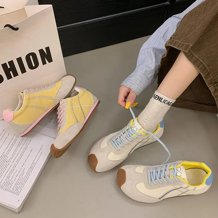 BANGBOSHOW/百搭德训鞋系带女子休闲健步减震小道公路透气复古