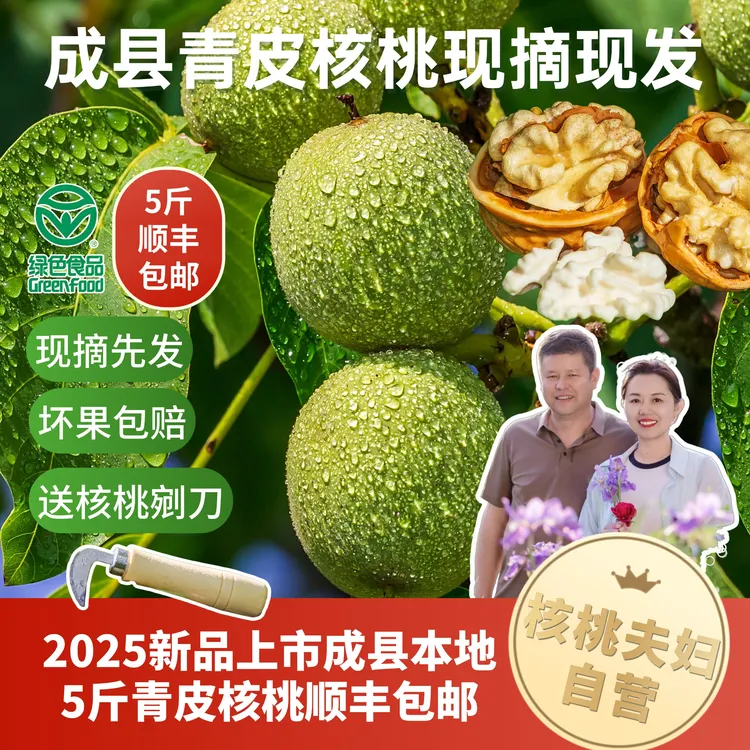 【顺丰包邮】成县青皮大核桃自然生长现摘现发（2025新品上市）