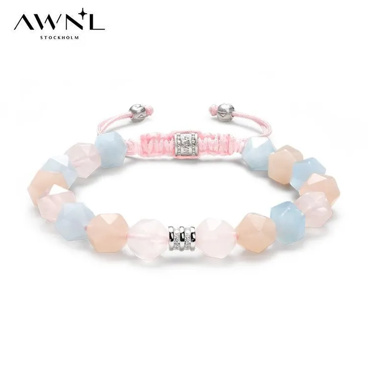 AWNL珍宝珠手链女精美粉水晶手串轻奢甜美送女友高级质感礼物