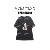 【SHUTIAO】2025冬季：洗水做旧米奇大版T恤A25H05718