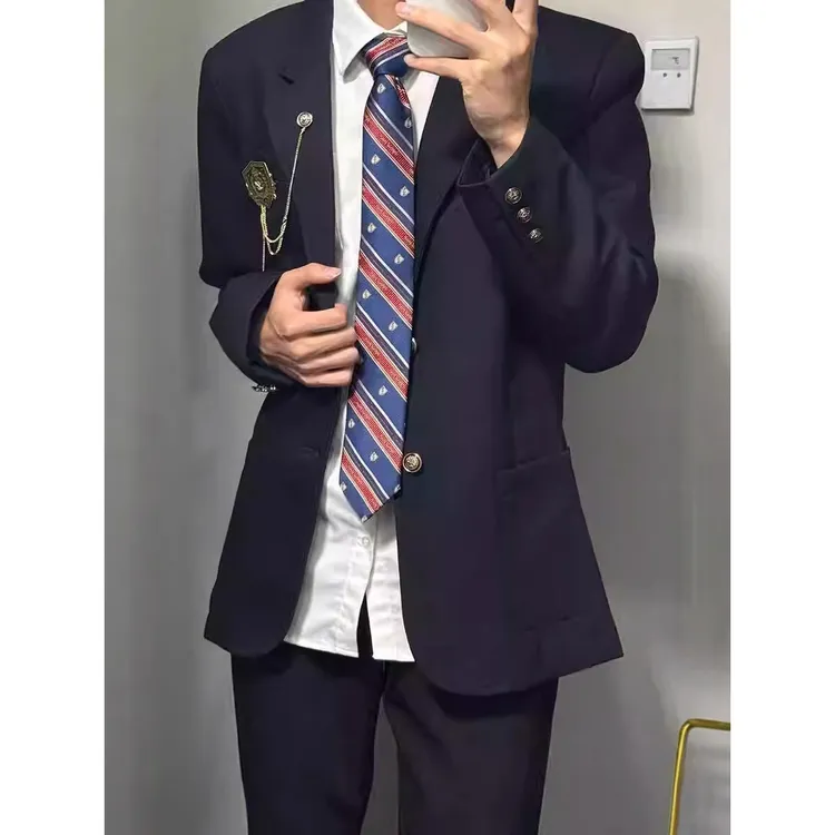 图南馆原创日系学院三色两粒扣DK制服套装西装衬衫西裤校供感全套
