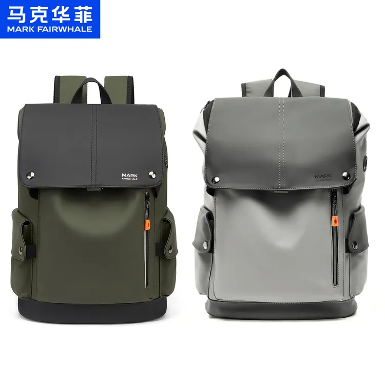 马克华菲新款双肩包女户外休闲大容量背包旅行包男书包双肩包男商品图