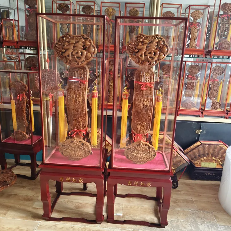 [大尺寸桃木如意]雕刻摆件大尺寸落地客厅办公室装饰品