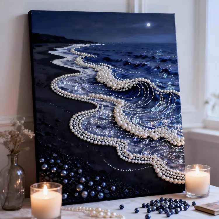 手工diy珍珠画30*40包含材料包，简单上手精致珍珠画