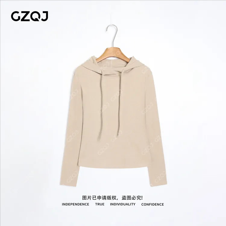 老琴私服【云糯帽衫】山羊绒百搭长袖连帽打底衫上衣女冬季新款6300