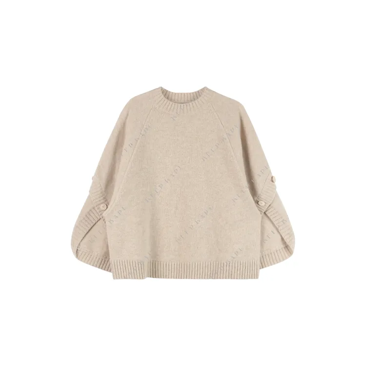 KEEP KAPU靠谱【落日余晖】羊毛羊绒纽扣袖MX毛织套头衫KP253584