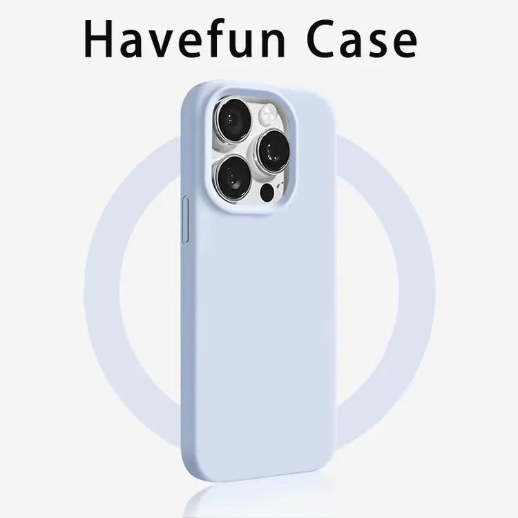 雅天立天蓝色糯米肤感适用iPhone16/15苹果手机壳华为vivoppo小米