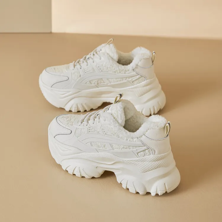 【奥古狮登】厚底老爹鞋女增高5.5CM加绒221069+224033+Y221069AA