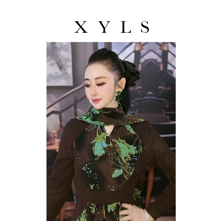 女装连衣裙弹力印花T006738