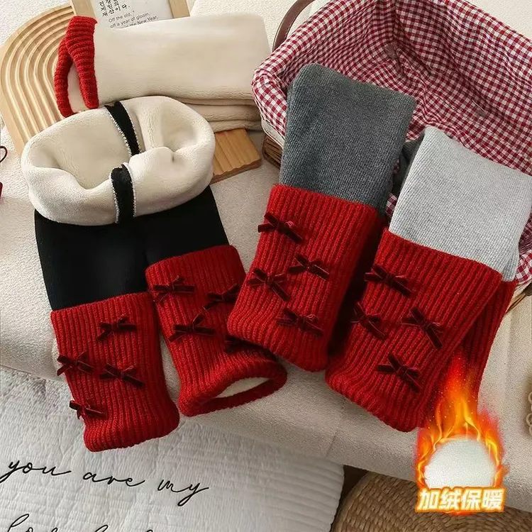 1000特厚女童加绒加厚打底裤冬季堆堆袜一体韩版宝宝儿童保暖超厚