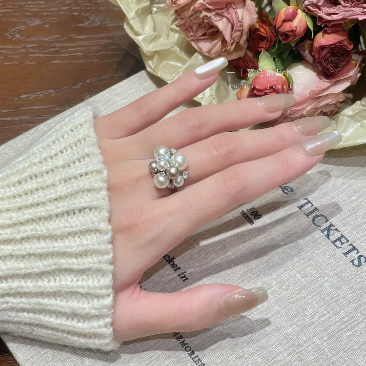 【暮岛饰品】珠珠简约质感活口戒指百搭精致高级A039