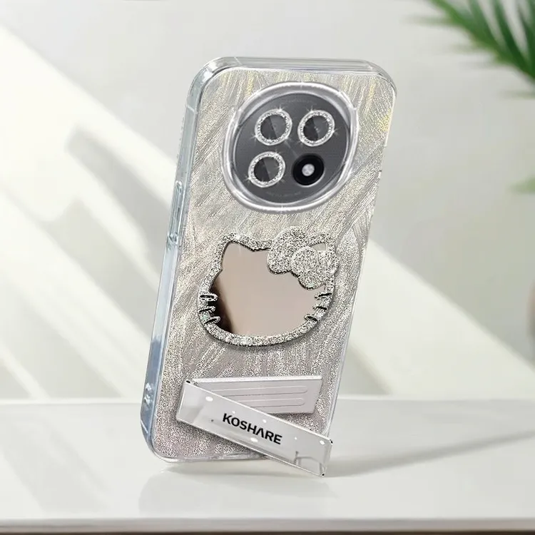 自带镜头膜OPPOA5Pro手机壳镶钻kt猫镜子PKP110全包防摔A5Pro软壳