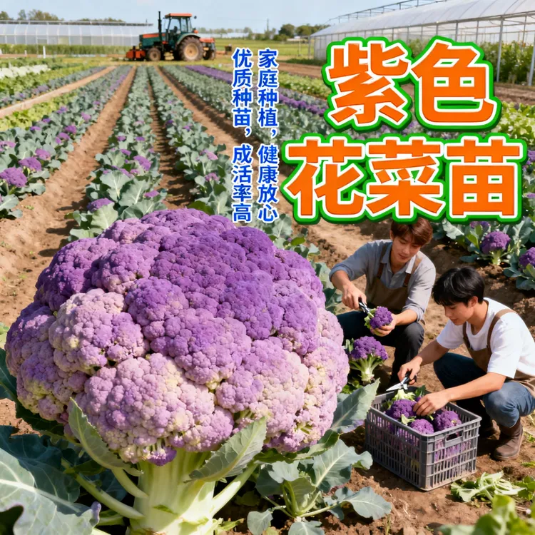 紫花菜秧苗春秋可种紫色花椰菜苗秧耐寒耐热阳台盆栽带土花菜种子