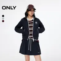 ONLY2025秋季新款活力撞色字母装饰设计插肩长袖卫衣女|12539R004