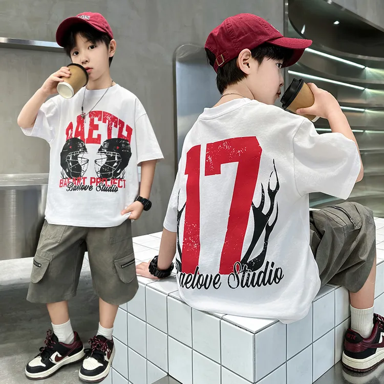 童装套装儿童夏季夏装男童2025新款男孩帅气短袖中大童爆款两件套