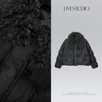 DEDM•STUDIO/气质减龄蓬感翻毛领宽松90白鸭绒服2510WT/QS20128