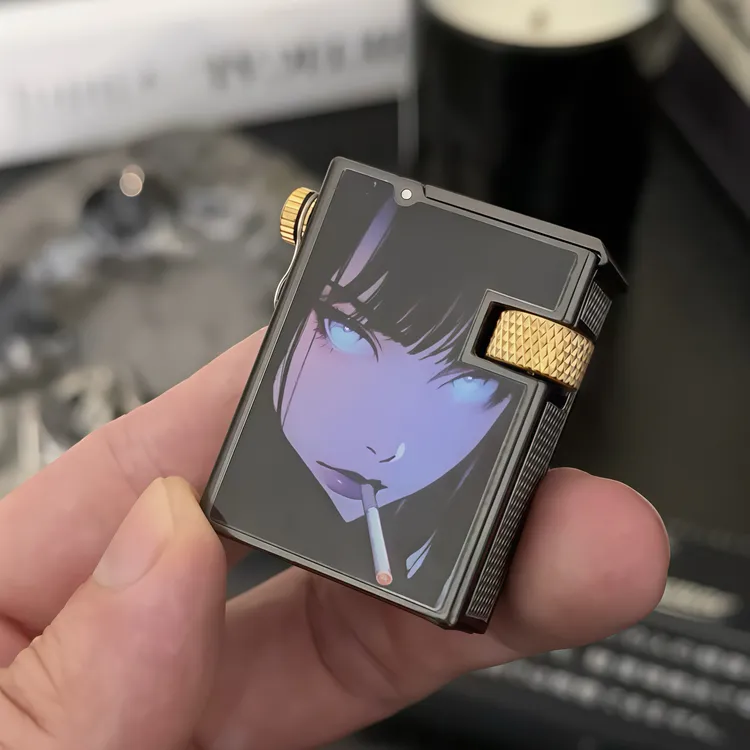 新款【佐罗mini】升级版按压开盖侧滑迷你小方砖煤油打火机小巧精致