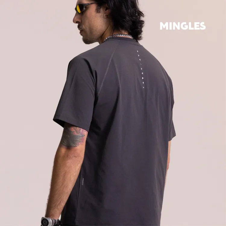 MINGLES 运动速干T-SHIRT 美式纯色冰皮速干T恤上衣运动潮流速干T