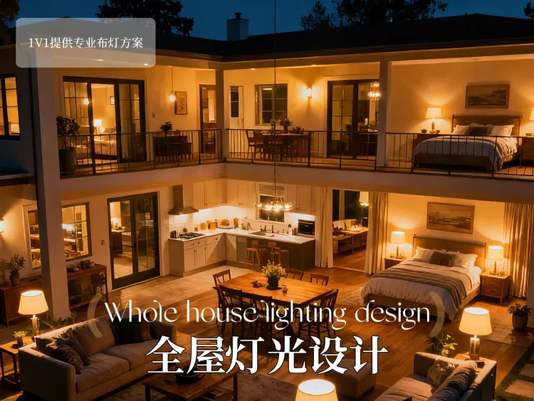 全屋无主灯设计磁吸灯筒灯线型灯室内照明布灯方案