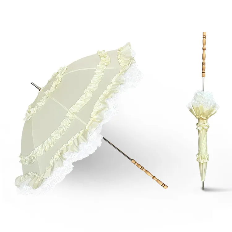 lovefuy/飞恋洛丽塔公主伞高颜值女生长杆雨伞学生蕾丝花边长柄伞