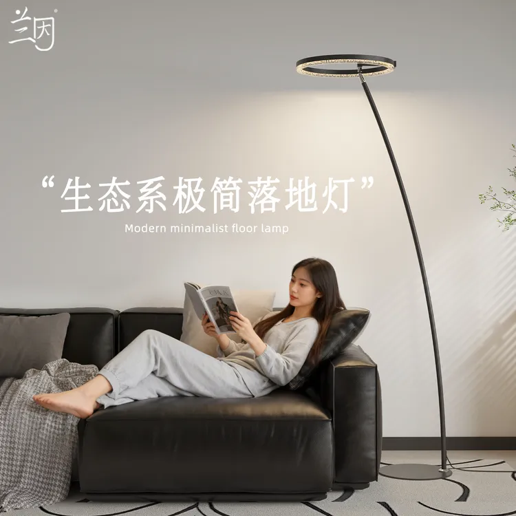 融冰极简落地灯意式现代客厅沙发旁卧室书房阅读护眼立式台灯