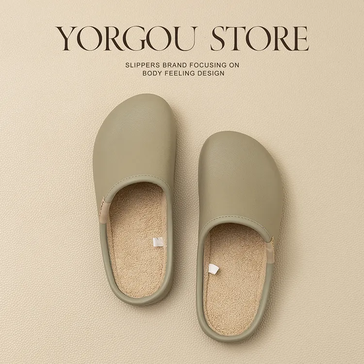 远港2025新款防水eva壳子拖鞋女秋冬季室内家居保暖加绒棉拖鞋男