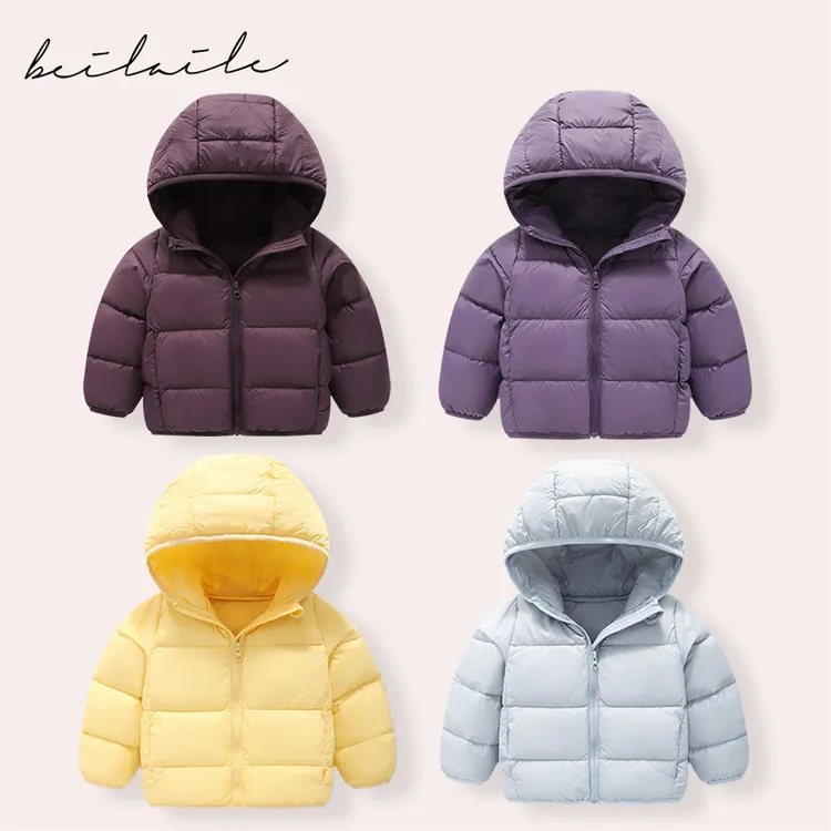 【三防带帽轻羽绒外套  】婴儿童羽绒服男女宝宝轻羽绒外套加厚KK