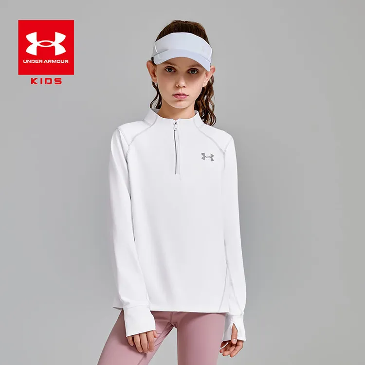 Under Armour/安德玛儿童弹力速干透气春秋季薄款运动风长袖T恤