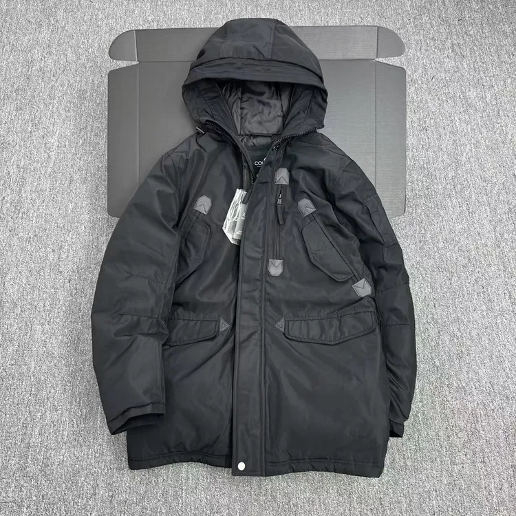 俄系牛货 抗寒保暖 男士加棉加厚中长款派克服风衣棉服
