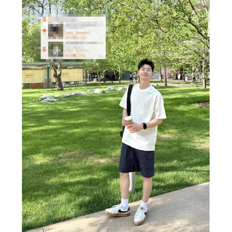 cleanfit白色纯棉短袖t恤男夏季重磅运动休闲半袖简约松弛感上衣