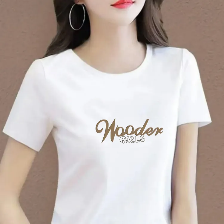 春夏季纯棉短袖女装t恤夏季收腰纯棉洋气衣服女男女同款休闲上衣商品图
