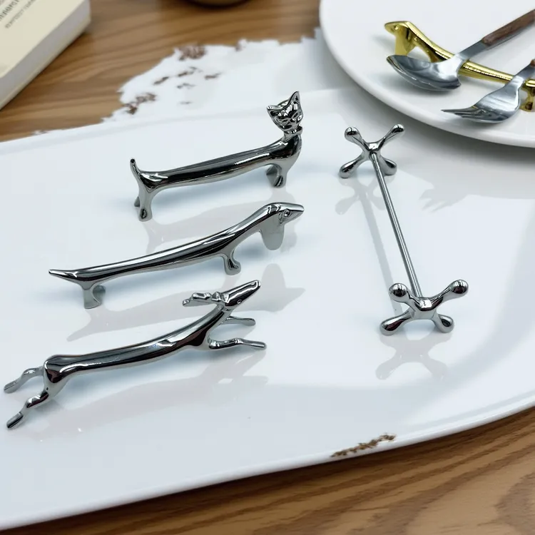 创意梅花鹿筷子架卡通动物筷托摆台筷子托轻奢高档韩式合筷架筷托