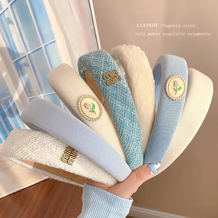 高端发箍女2025新款宽边高颅顶头箍甜美网红洗脸压发发捆发卡头饰