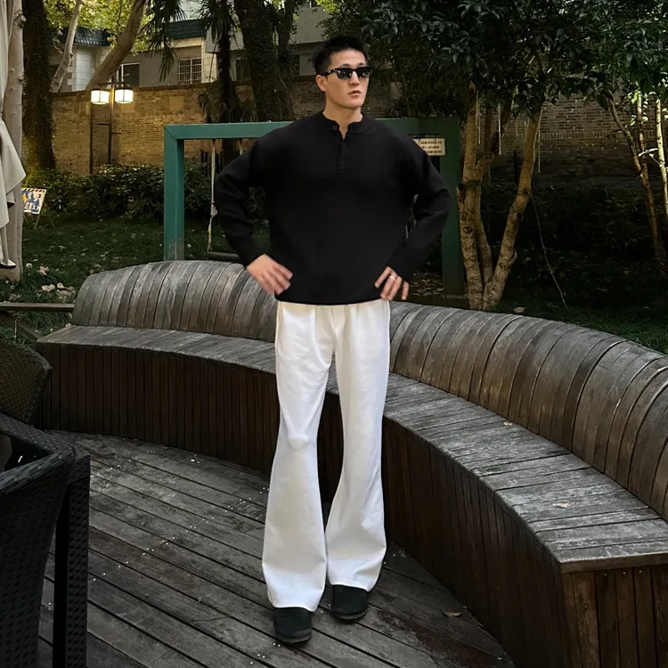 KPAK25B口粮卫裤软糯丝滑多颜色运动健身A字直筒宽松舒适卫裤