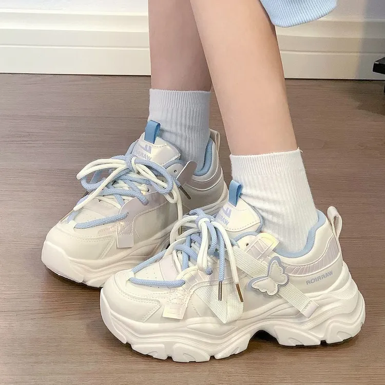 回力蝴蝶小众增高老爹鞋女2025新款百搭休闲鞋子ins潮学生运动鞋