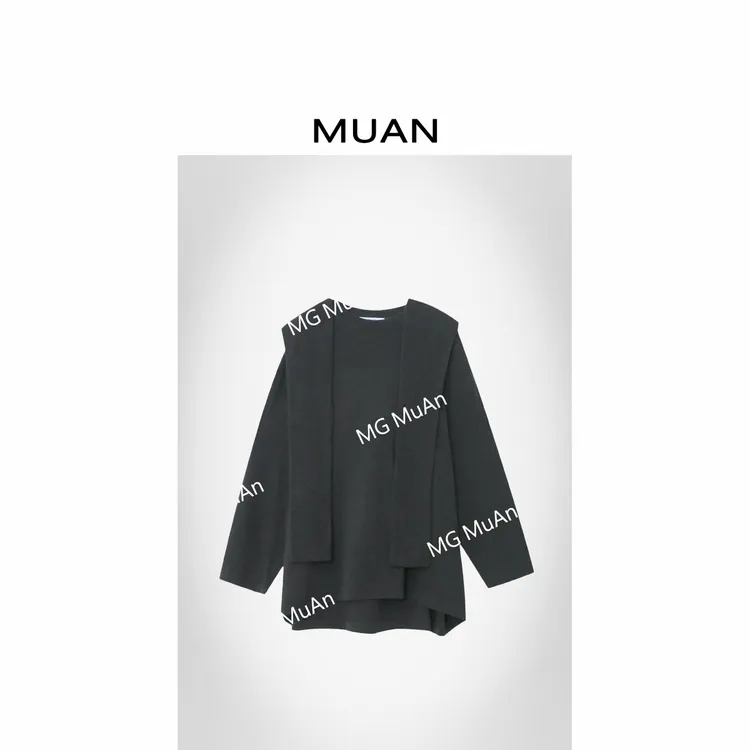 木MUAN岸：《剑桥风格上衣》定制百搭披肩针织上衣T恤卫衣女DS-9088