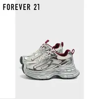 F21超厚底老爹鞋女款2025新款秋季薄网面透气增高百搭休闲运动鞋