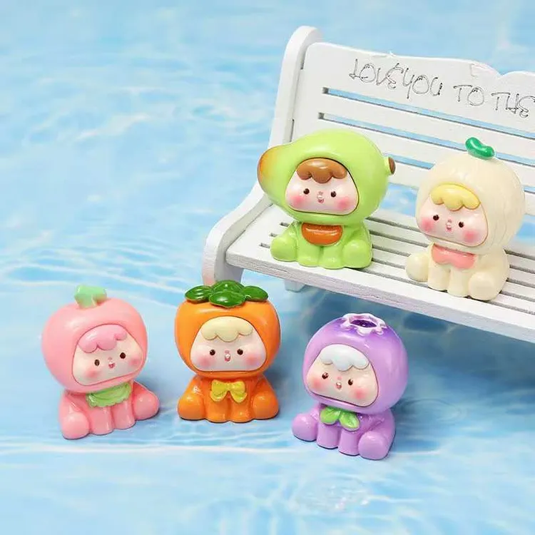 【新配色满天星四代水果】可爱卡通萌粒桌面摆件创意diy树脂