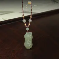 【凰一品】和田玉好事花生锁骨链S925