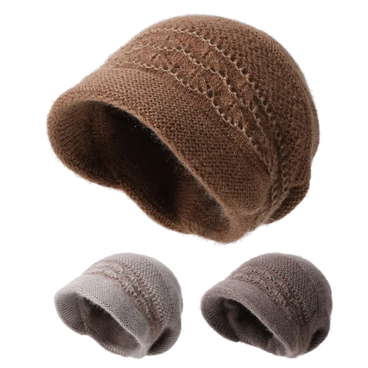 【浮云专属】纯色冬季鸭舌堆堆帽保暖帽子出游显脸小百搭渔夫帽