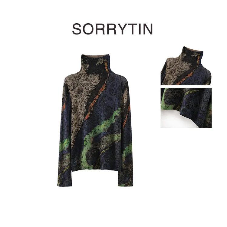 《潘多拉腰果》SORRYTIN 全新梦幻星空元素 高领超细羊毛打底衫