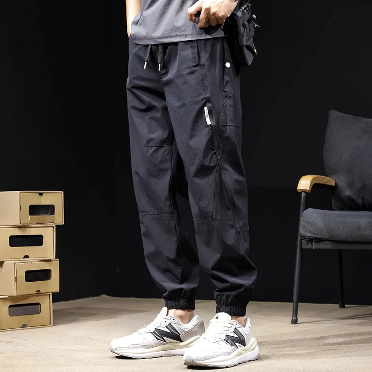 冰丝速干休闲裤男2026新款百搭运动哈伦束脚潮牌大码夏季薄款裤子