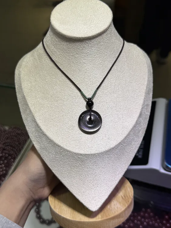 锦梵珠宝银曜石金曜石平安扣情侣款时尚礼物挂件